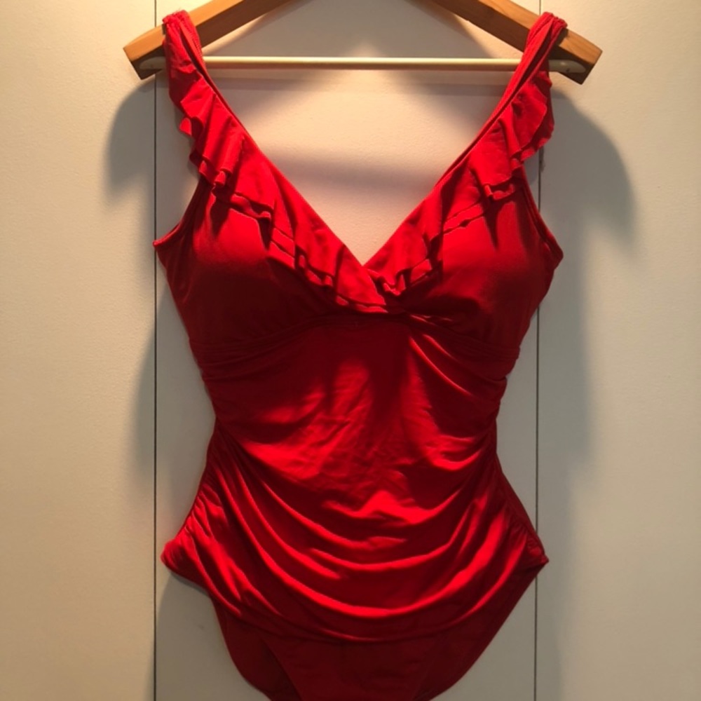 Ralph Lauren Red One Piece Swimsuit